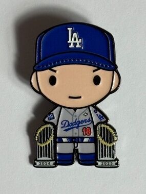 LA Dodgers Yoshinobu Yamamoto #18 Hat Pin Champions Champs Hatpin Hats